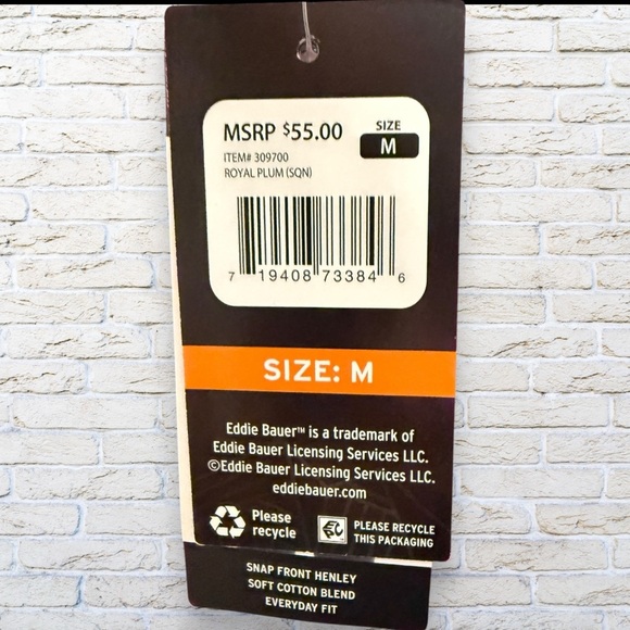 NWT Eddie Bauer Henley Tank Top Size Medium - Picture 5 of 6